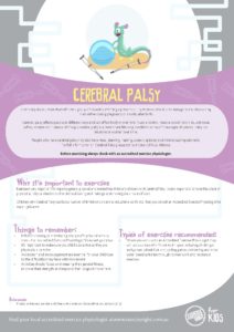 Exercise right for kids Condition Factsheet_cerebral palsy