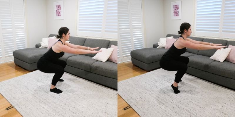 squat with calf raise