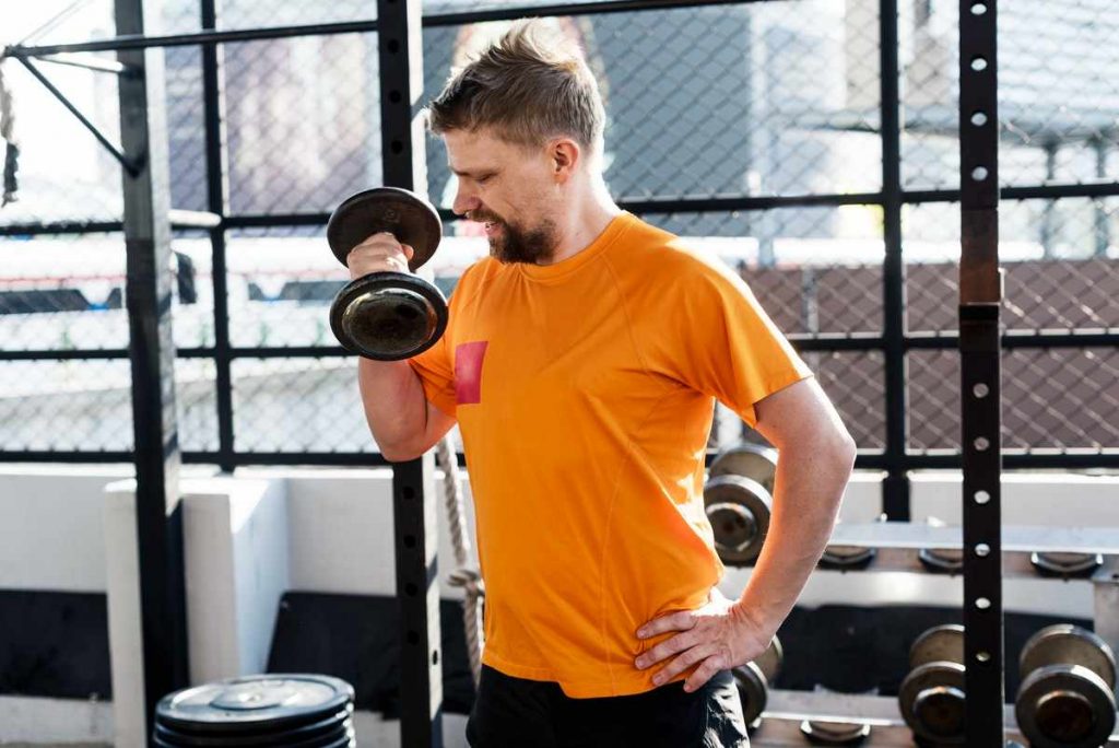 man exercising