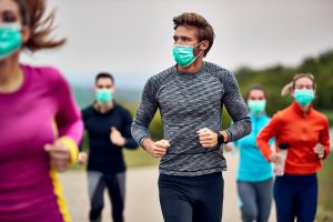 Athlete running post-COVID-19